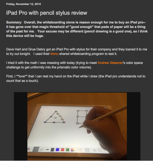 Pete Shirley reviews iPad Pro